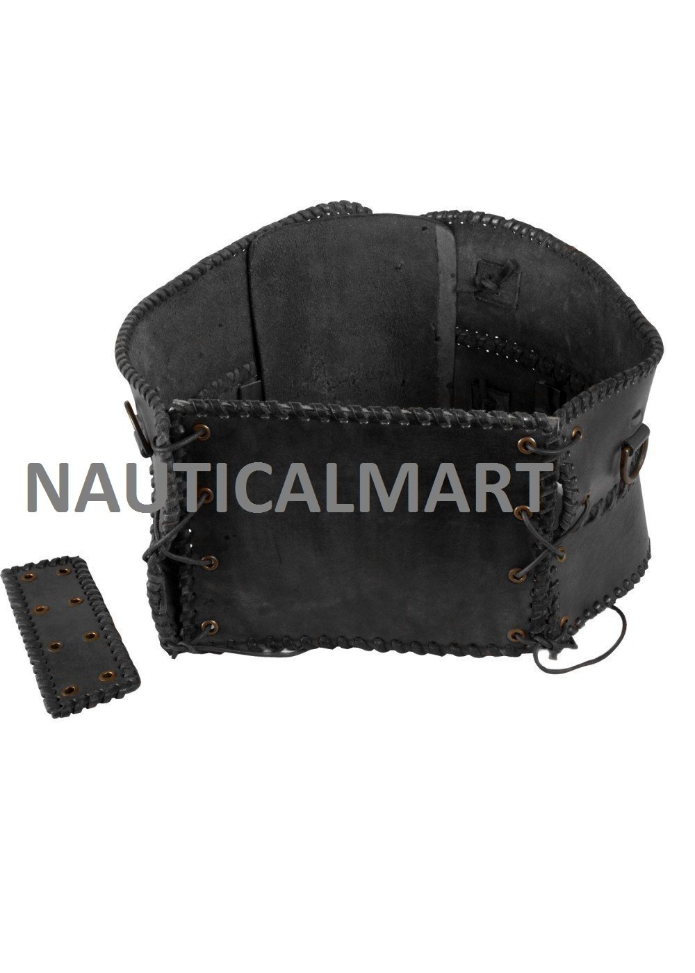 NauticalMart Leather LARP Medieval Bodice Belt Waistbelt Waist Belt Black38 Viking