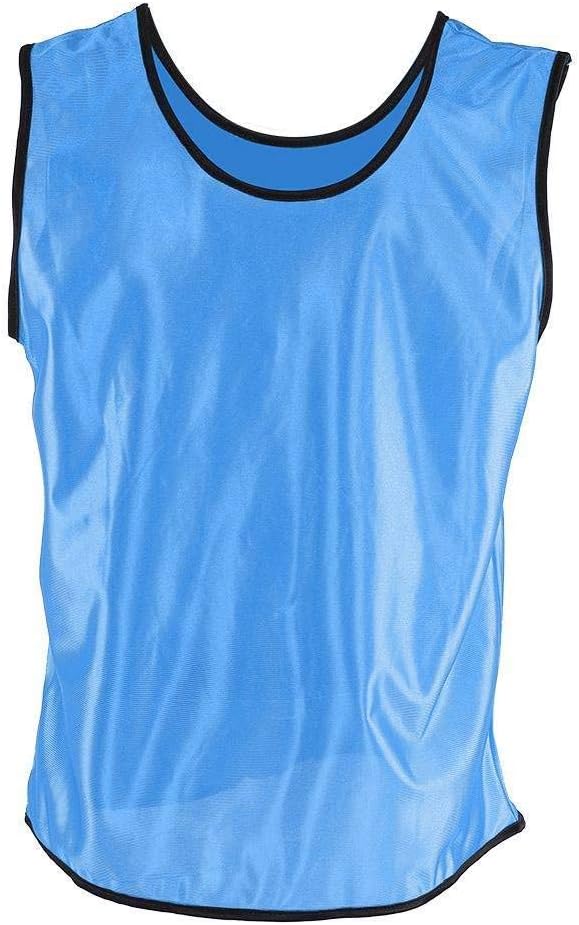 12 Scrimmage Vest/Pinnies/Team Practice Jerseys Sleeveless Breathable Football Basketball Training Team Vests Grouping for Youth & Adult Team Sports(Sky Blue) for Pinnies Adult : Clothing, Shoes & Jewelry
