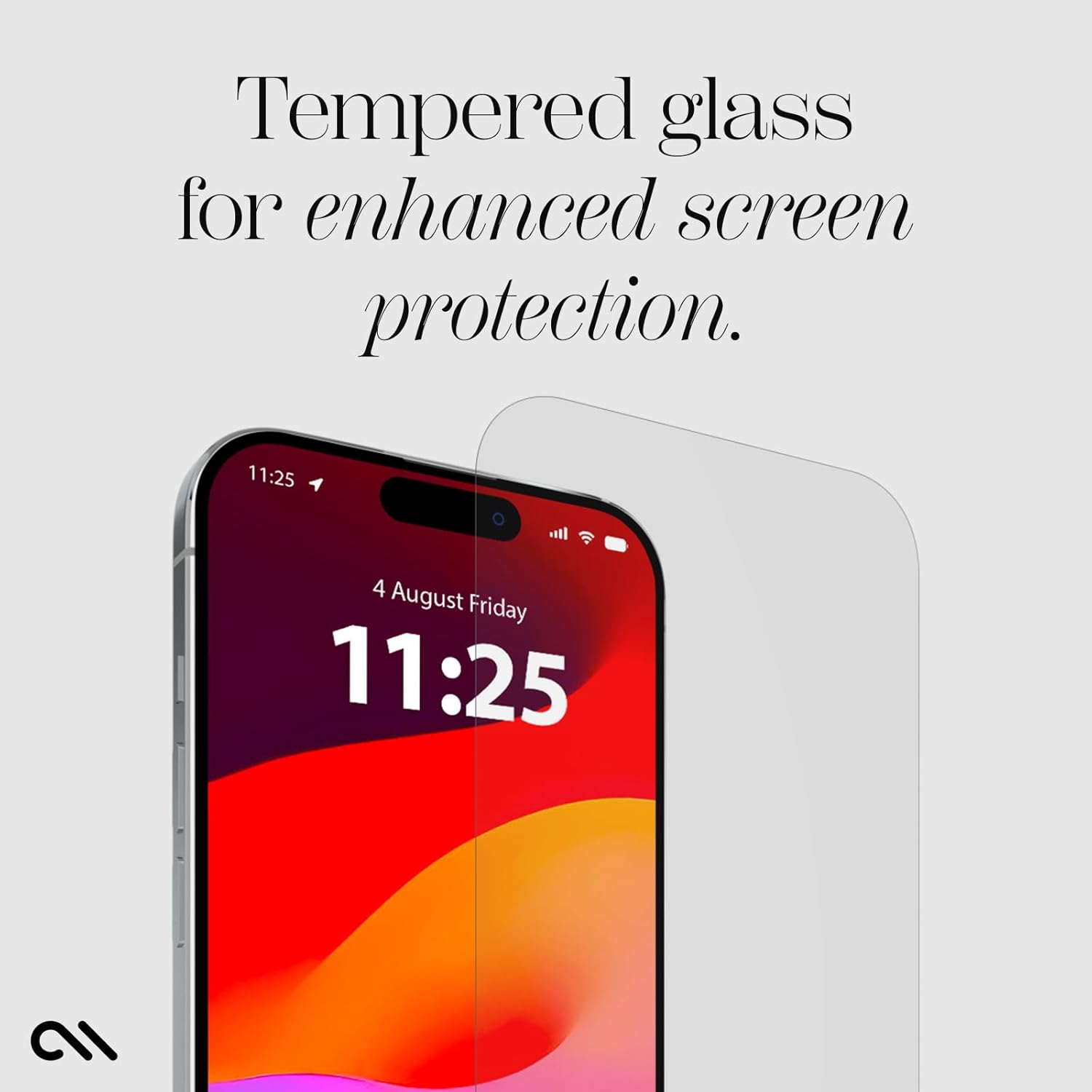Case-Mate iPhone 15 Screen Protector - 6.1 Inch - Anti-Scratch Tempered Glass with Shatter Protection - Durable 9H Glass with Touch Sensitivity, High Clarity, Case Friendly, Easy to Apply