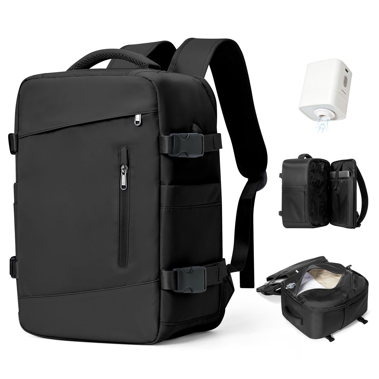 SZSYCN Zaino Ryanair 40x30x20 Sottovuoto con Pompa Zaino da Viaggio | Bagaglio a Mano Ryanair 40x30x20 con Sottovuoto Borsa da Viaggio Antifurto Impermeabile Borsa per Laptop da 16 Pollici