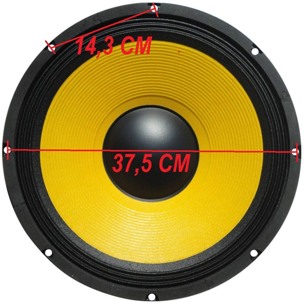 WOOFER 15" POLLICI 8 Ohm PROFESSIONALE UNIVERSALE 400W 38 CM 380mm CONO ALTOPARLANTE ricambio x casse acustiche