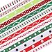 Christmas Ribbon, 24 Yards 0.4" Grosgrain Ribbons Xmas Polyester Ribbons for Gift Wrapping Crafts Decoration Holiday