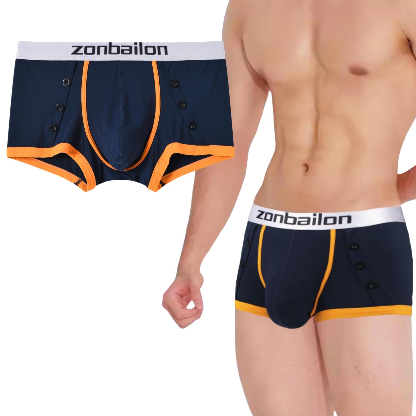 ZAIGGUT Mens Bulge Pouch Boxer Bamboo Viscose Underwear Low Rise Trunk