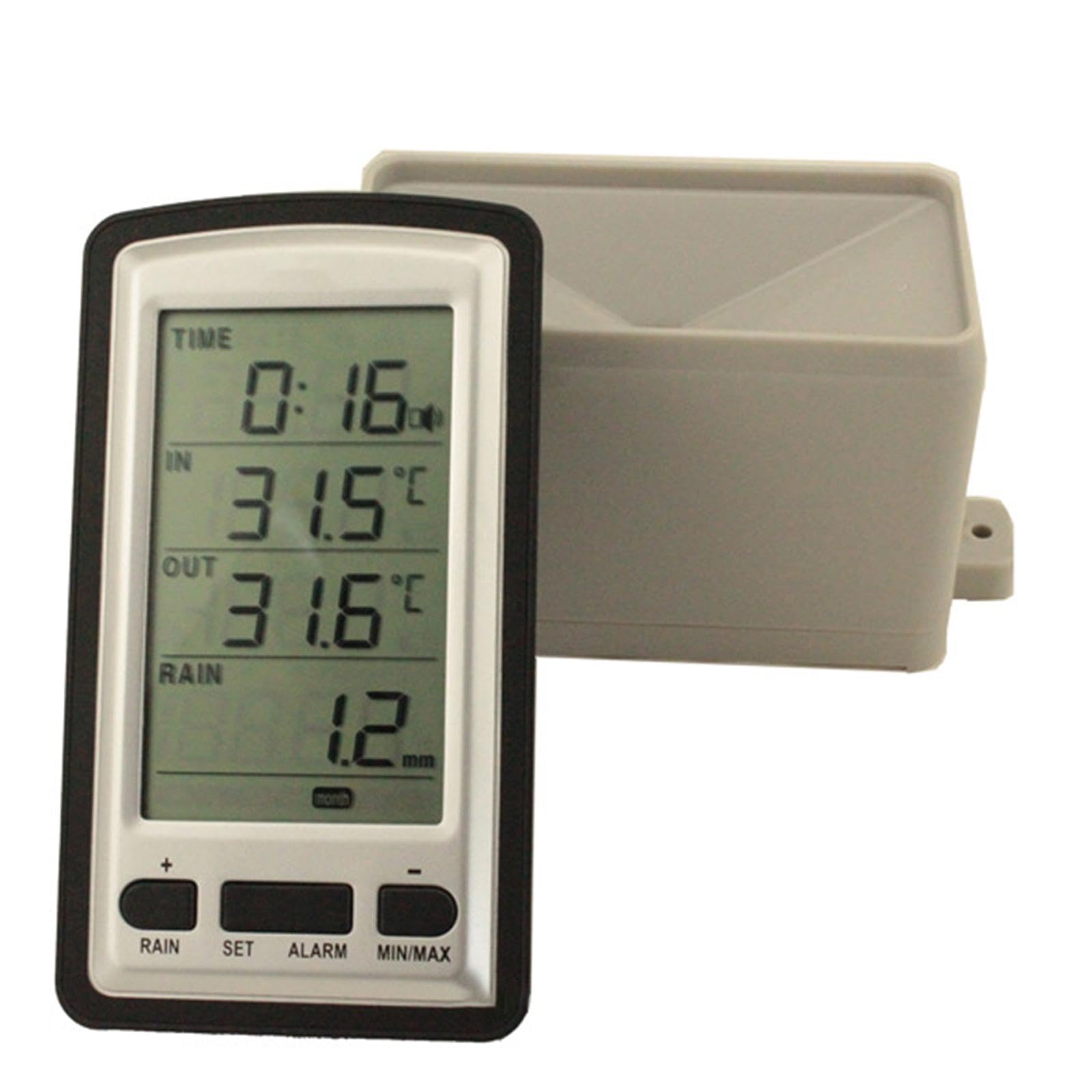 Rain Gauge In/Outdoor PVC PVC Tabletop Practical Wireless Rain Gauge