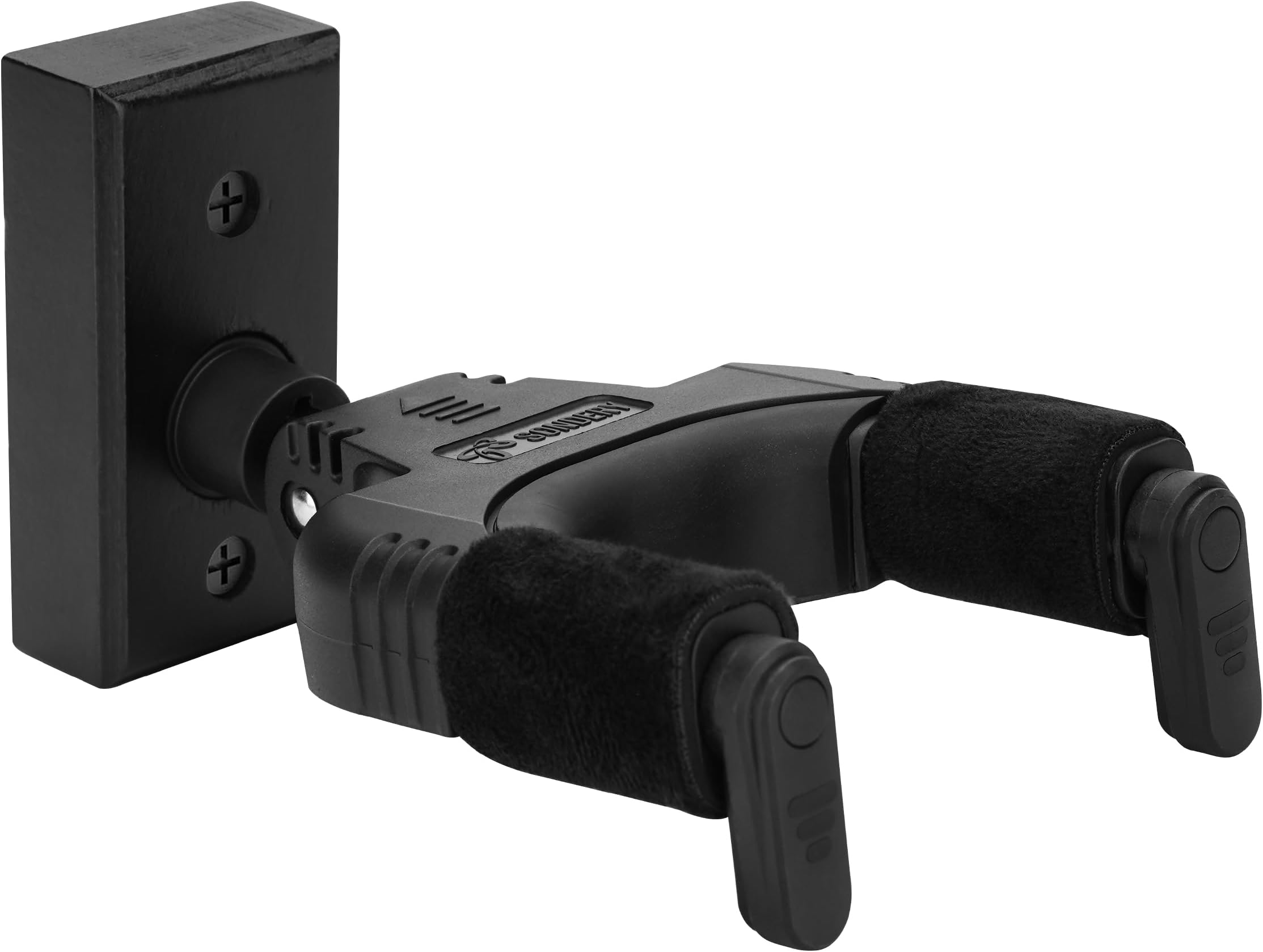 Guitar Wall Mount Hanger, Auto Lock and Adjustable Hook Holder for Acoustic and Electric Guitar, Ukulele, Bass, Banjo and Mandolin, Safely Cradles Nitro-Finished and High-End Guitars