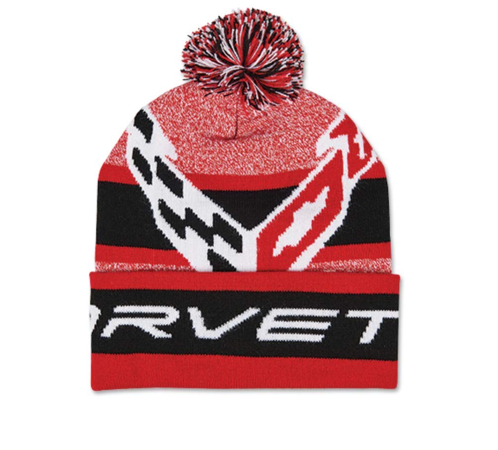 C8 Corvette Next Generation Knitted Beanie - Red/Black
