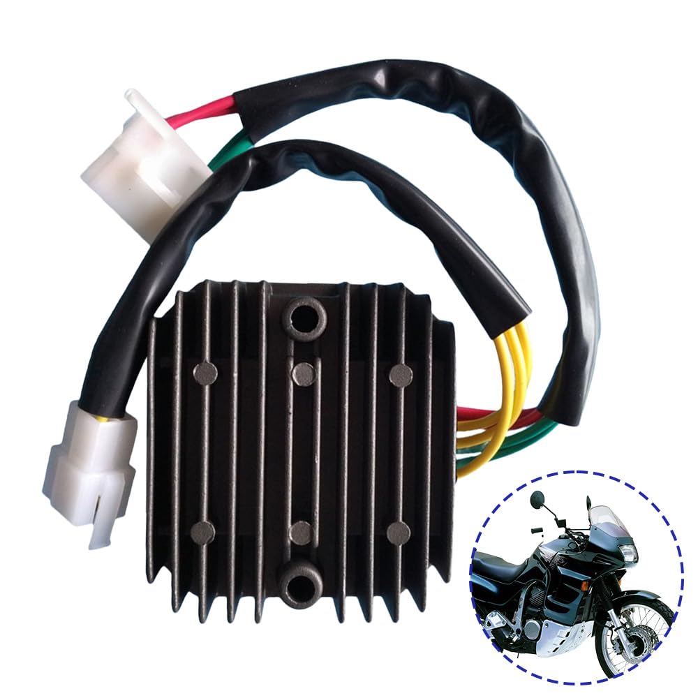 Riloer Raddrizzatore del regolatore di tensione, raddrizzatore del regolatore di tensione del motociclo, 31600-MS6-921, Compatibile con Honda Xl 600V Transalp 1987-1999