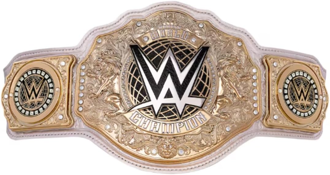 2023 Women's Championship Replica Title Belt 2MM, World Heavyweight Wrestling Belt For Men - Commemorative Championship Belt Adult Size - Adjustable Leather Strap - White/Gold, White/Gold, One size