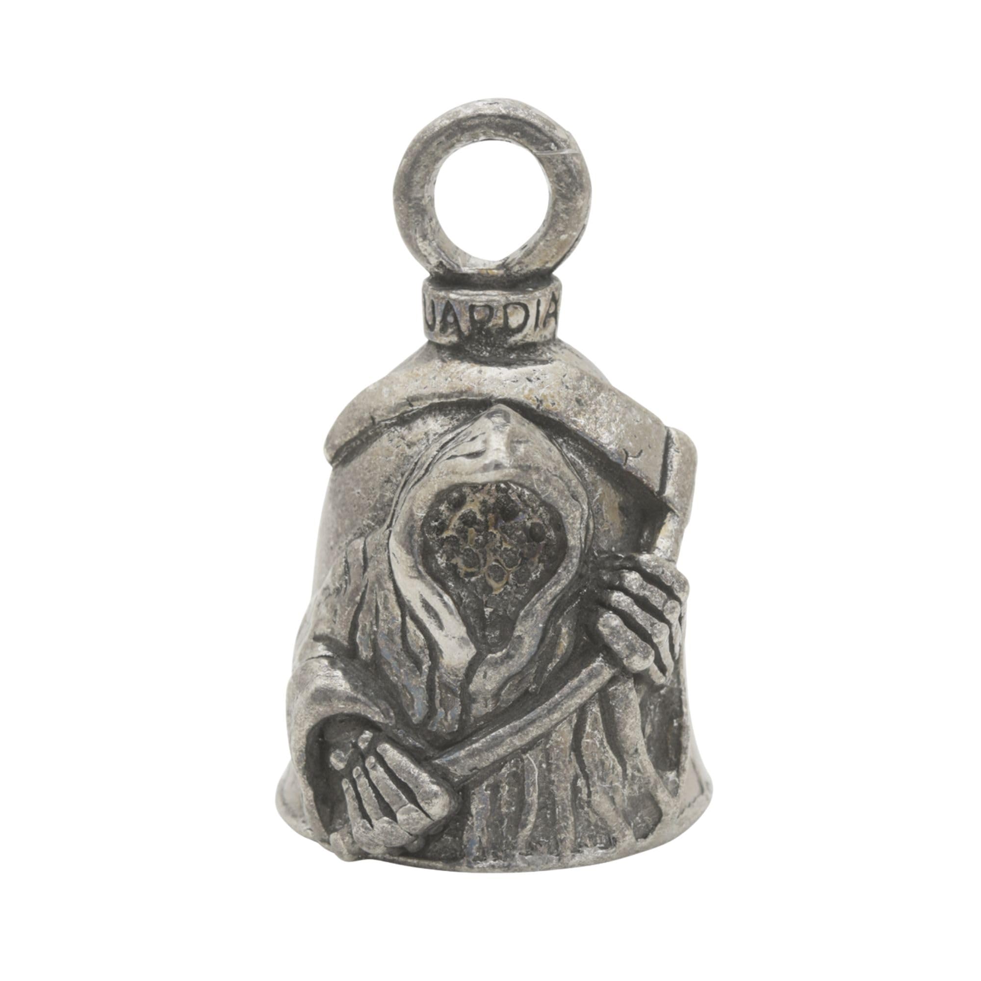 Guardian Bell Grim Reaper Good Luck Bell w/Keyring & Black Velvet Gift Bag | Motorcycle Bell | Lead-Free Pewter | Good Luck Gift to Friends & Family | Bike Bell | Made in USA