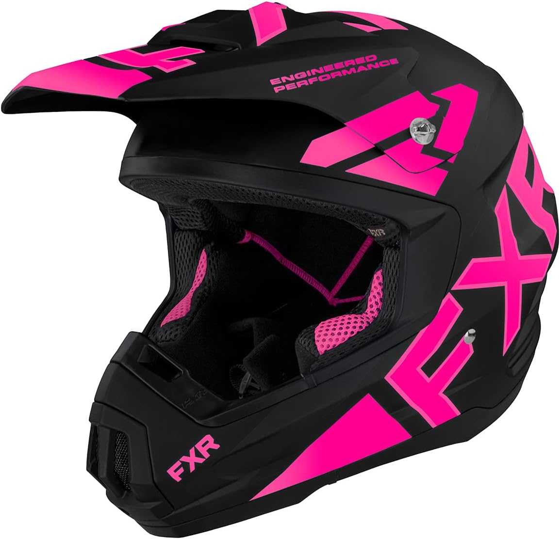 FXR 2022 Torque Team Helmet (Large) (Black/Pink)