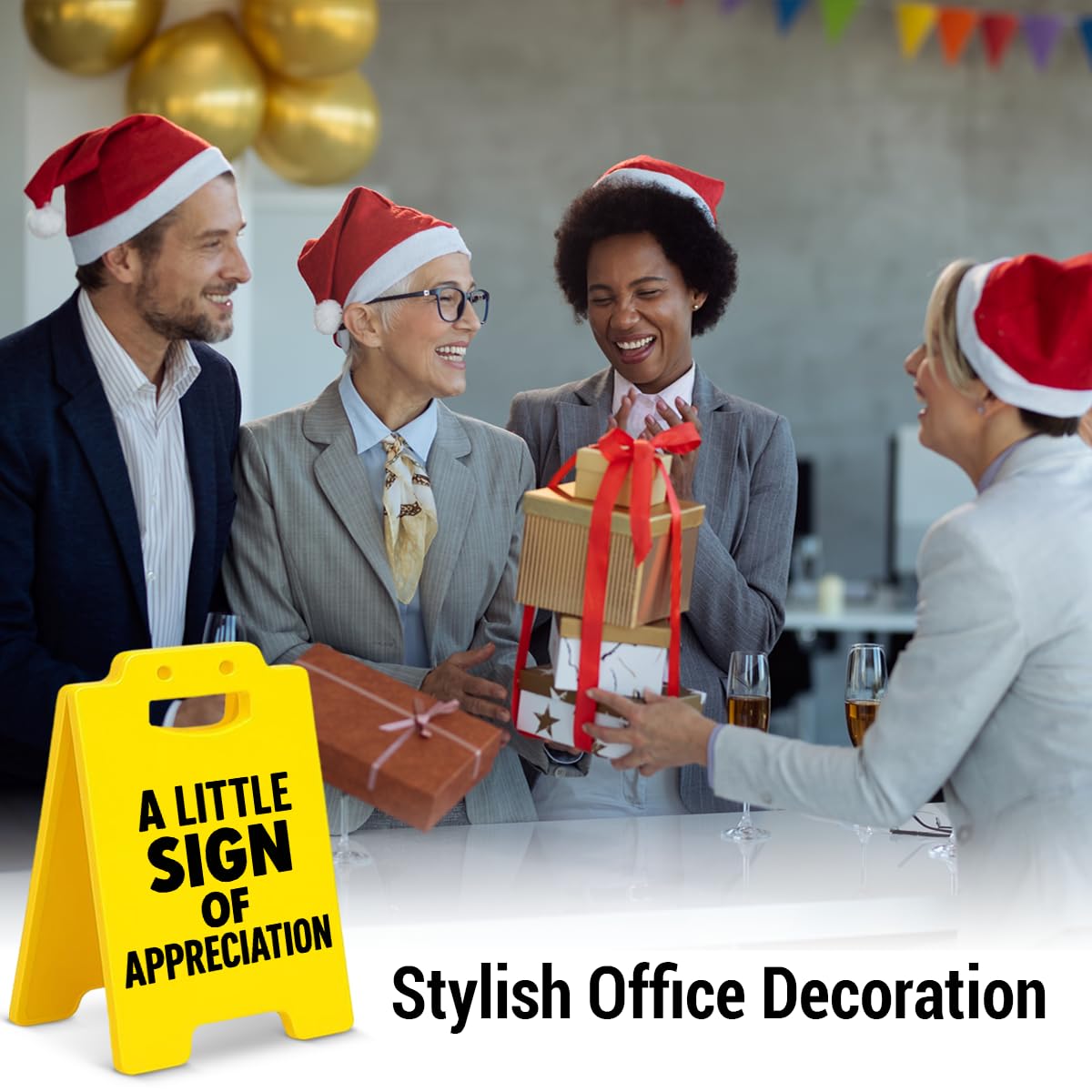 Appreciation Gifts for Employee Coworker Team, Thank You Gifts for Women Men Friends, A Little Sign of Appreciation Home Office Desk Sign Decor