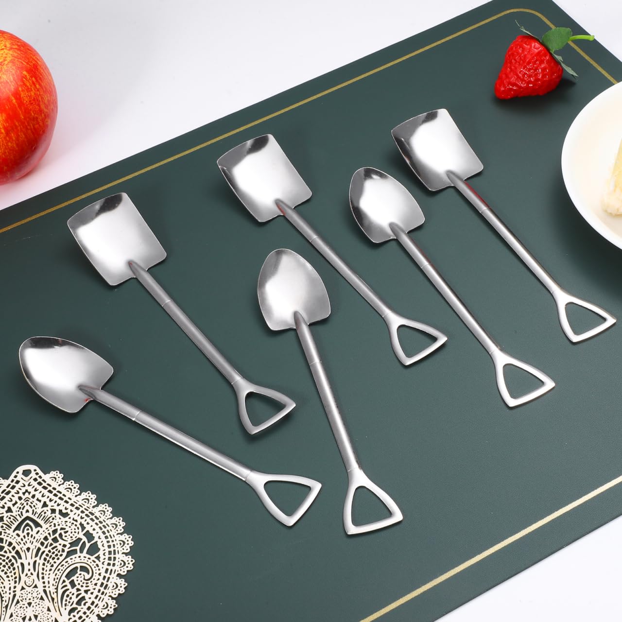 英国 キングスパターン アイスクリームスプーン 6本 サーバー