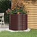 homiuse Pflanzkübel Pulverbeschichteter Stahl Hochbeete Metall Pflanzkübel Groß AußEn Plant Box XXL 80x80x68 cm Braun