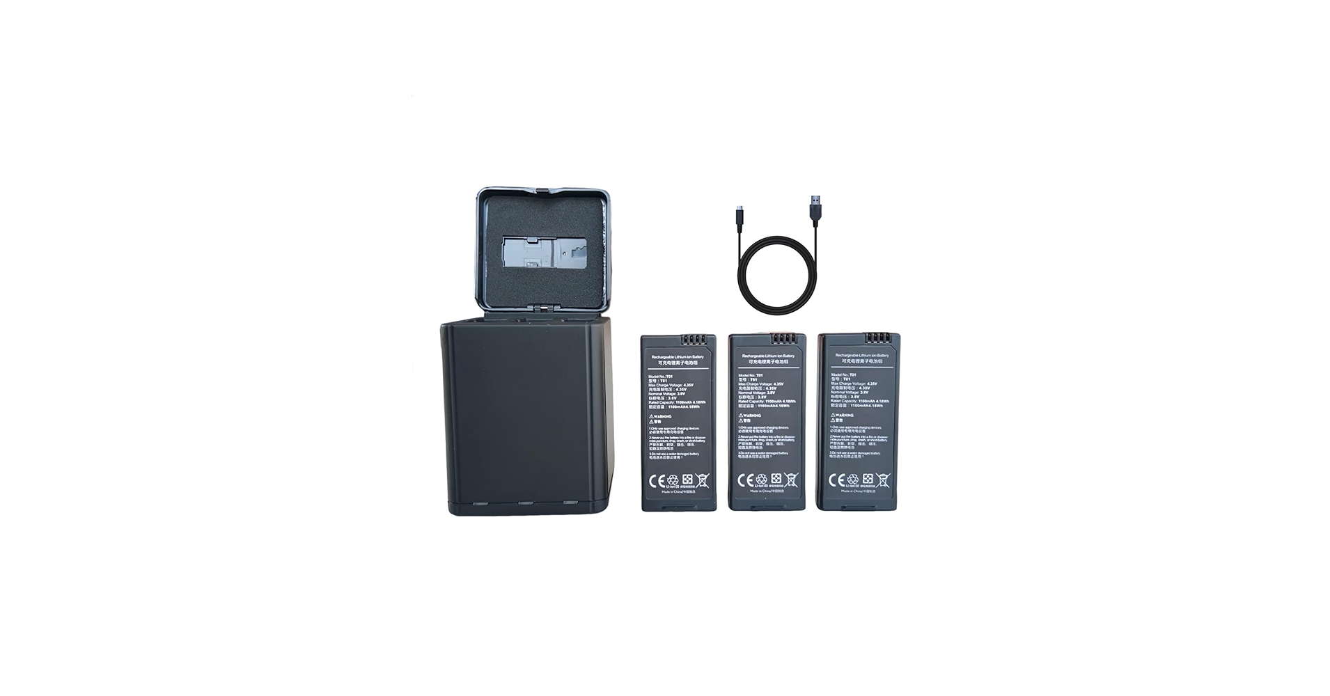 Tello ドローン2個　リモコン付き 3バッテリー Amazon | 2個 3.8V 1100mAh リチウム電池 に適合する DJI Tello