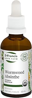 St. Francis Herb Farm - Wormwood (Artemisia absinthium, tops) Herbal Extract Tincture - Wormwood is traditionally used in Herbal Medicine as a vermifuge for children with pinworms (threadworms) or roundworms (50ml)