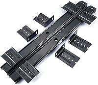 Vista 1 de Bandeja de cajón para teclado de escritorio con rodamientos de bolas de 14 pulgadas, riel deslizante, extensión de 3/4, ajustable, acero, metal