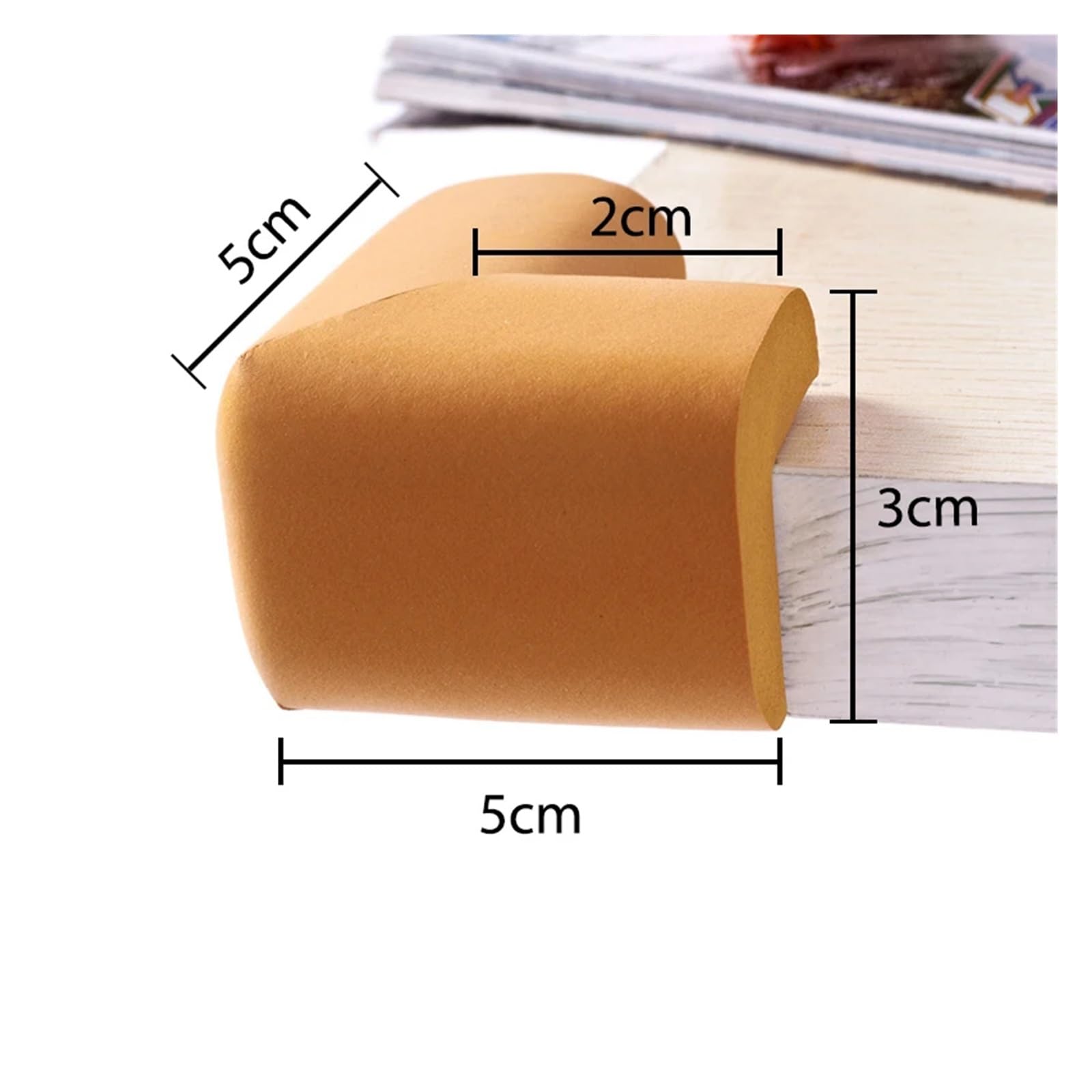 MRKU Protectores de Esquinas para mesas, Seguridad, Juego de 8 Piezas, 55 x 55 mm, Protectores de Escritorio Suaves.