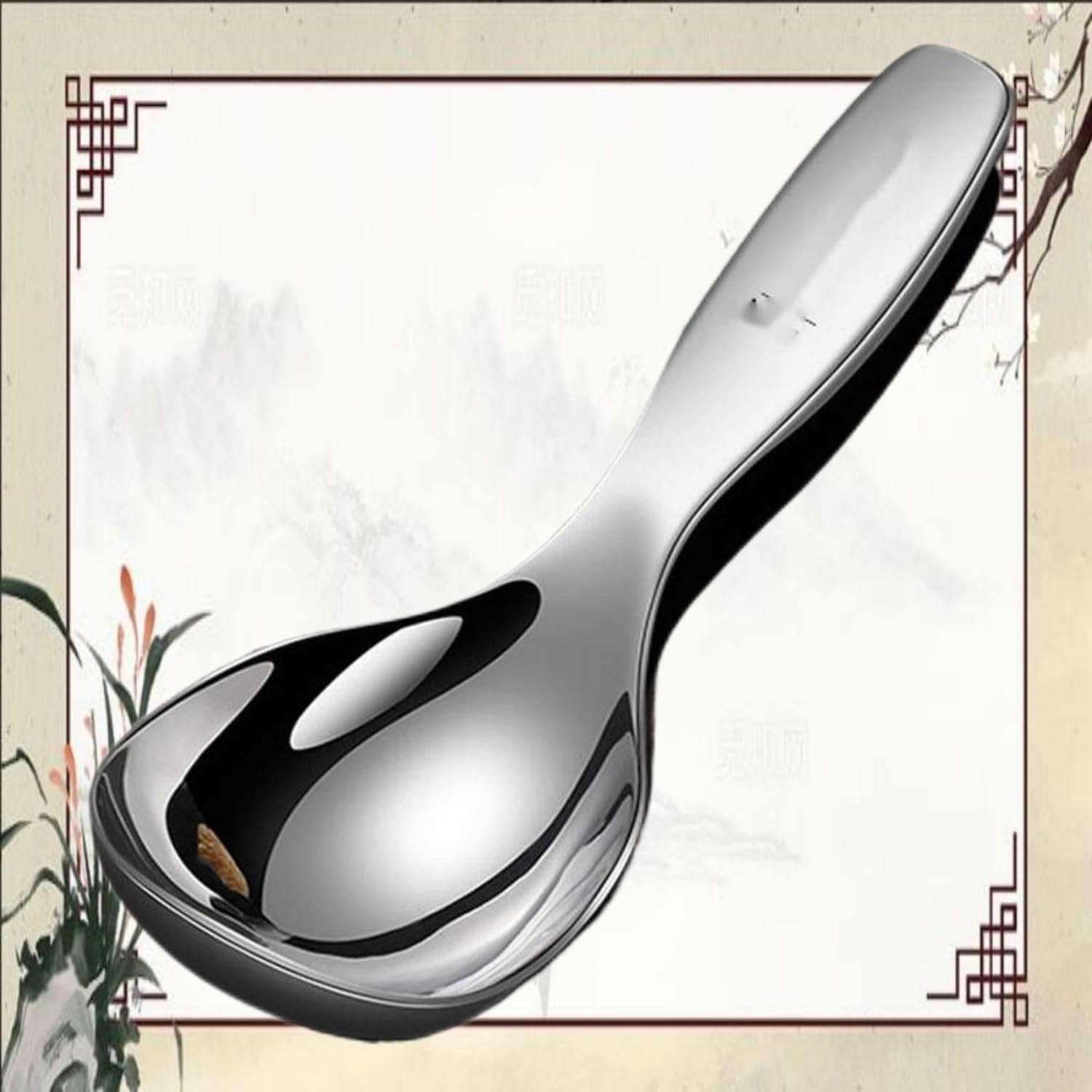 Amazon.com: 304不锈钢饭勺汤勺大号盛饭勺子Stainless Steel Long