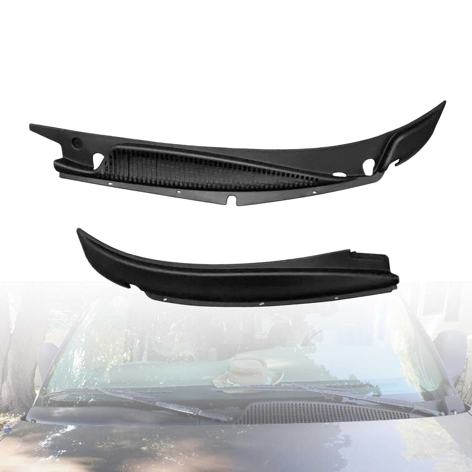 Windshield Wiper Motor Cowl Cover Driver & Passenger Side Fits 1996-2017 C-h-e-v-y & G-M-C