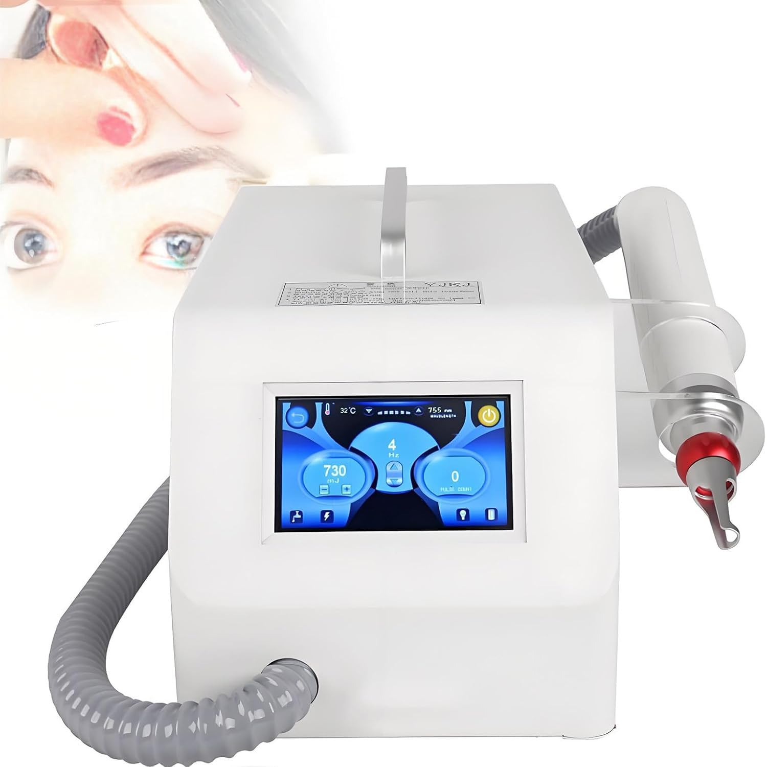 WEIZIIA Pico Laser Tattoo Removal Machine, Tattoo Removal Machine with LED Screen, Tattoo Removal Instrument for Removing Tattoos, Tattooed Eyebrows, Eyeliner Color Stain