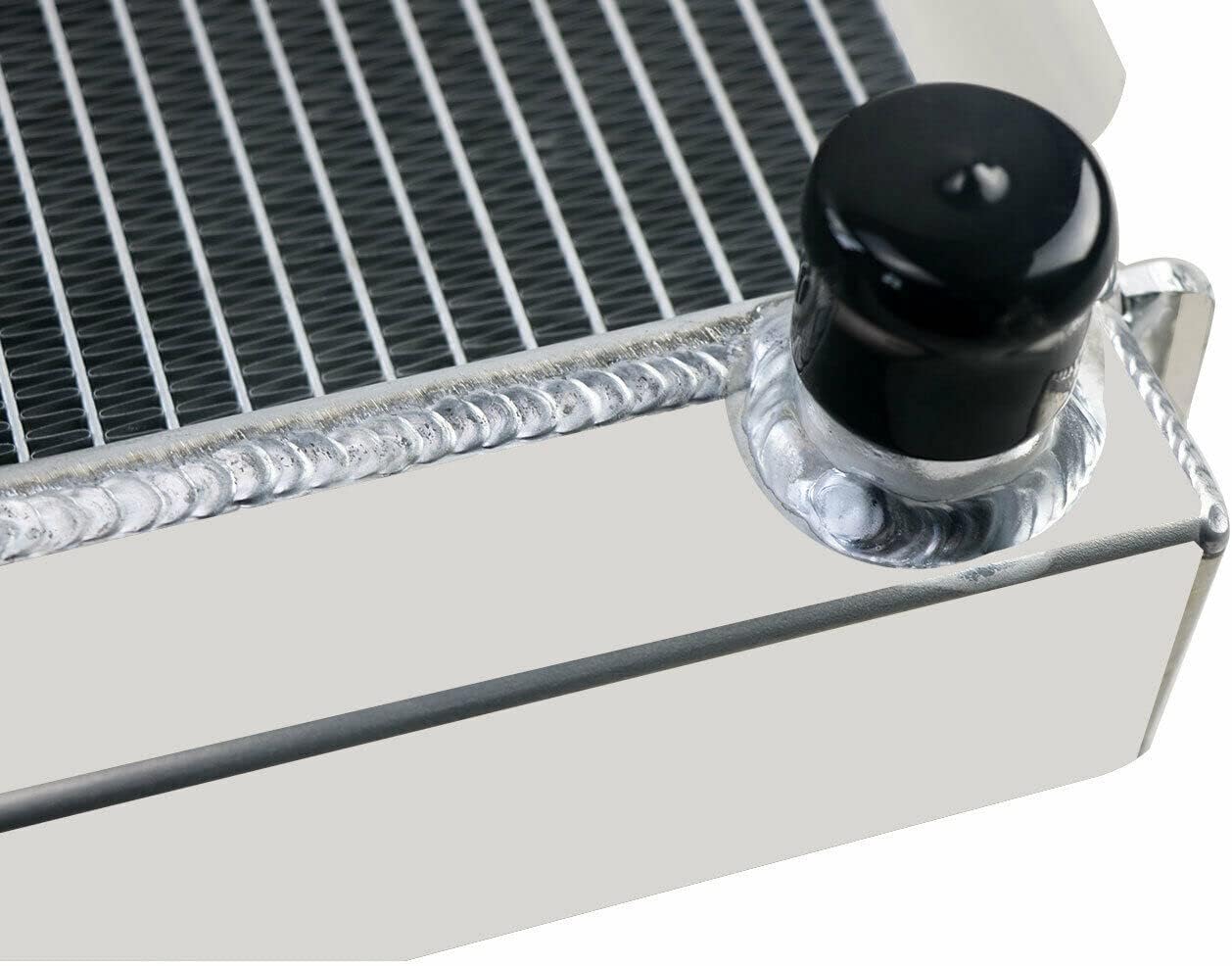 Direct Aluminum Radiator Compatible for 1980-1993 Ford Mustang GT/LX Foxbody 5.0L 2.3L Automatic/Manual Performance Cooling 3-Core Radiators 1988 1989 1987 (4-Row Radiator)