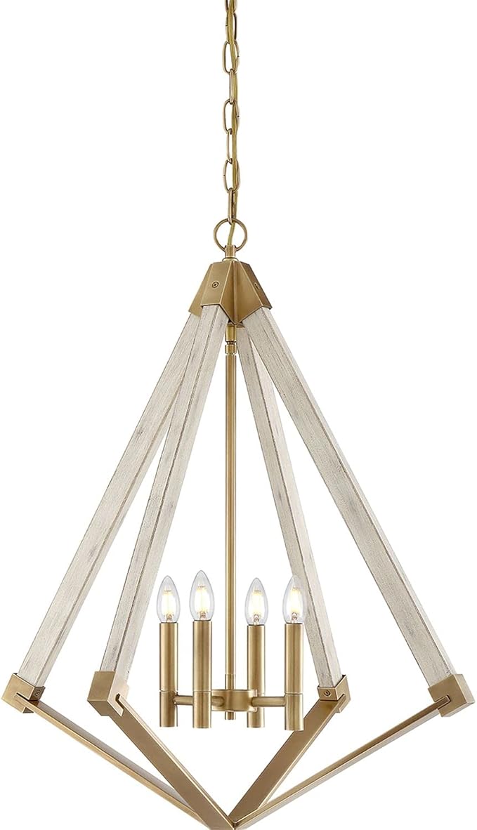 Licht-Erlebnisse Moderne hanglamp MADEA in messing antiek 4-flmg Ø61cm verstelbaar design hanglamp eetkamer woonkamer