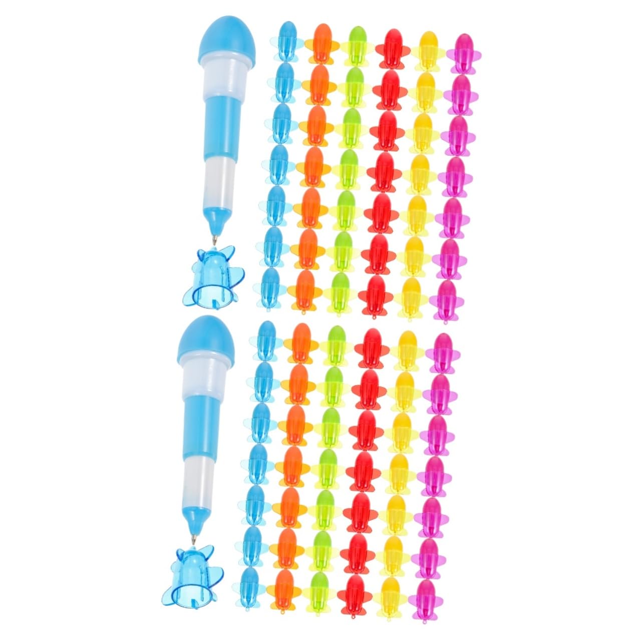 NUOBESTY 2 Set Penna A Sfera Per Aerei Penne A Sfera Penne Retrattili Piccolo Astuccio Pennarelli Portatile Album Portafoto Offerta Studentesca Penna A Forma Di Aereo Plastica 60 Pezzi * 2