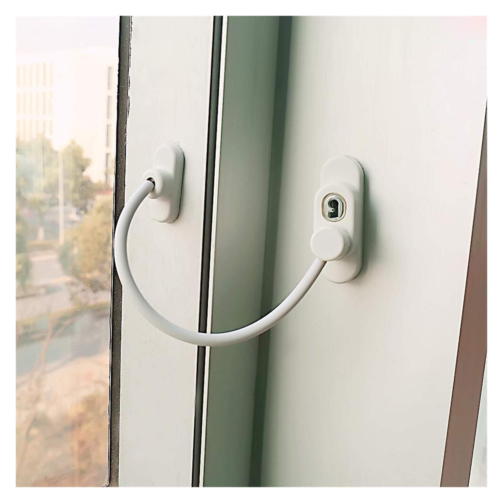 Cerradura de Seguridad, 1 Pieza, cerraduras de Seguridad, restrictor de Ventana de plástico para niños, Cerradura de Seguridad Infantil, Seguridad para niños, Evita Que los niños s