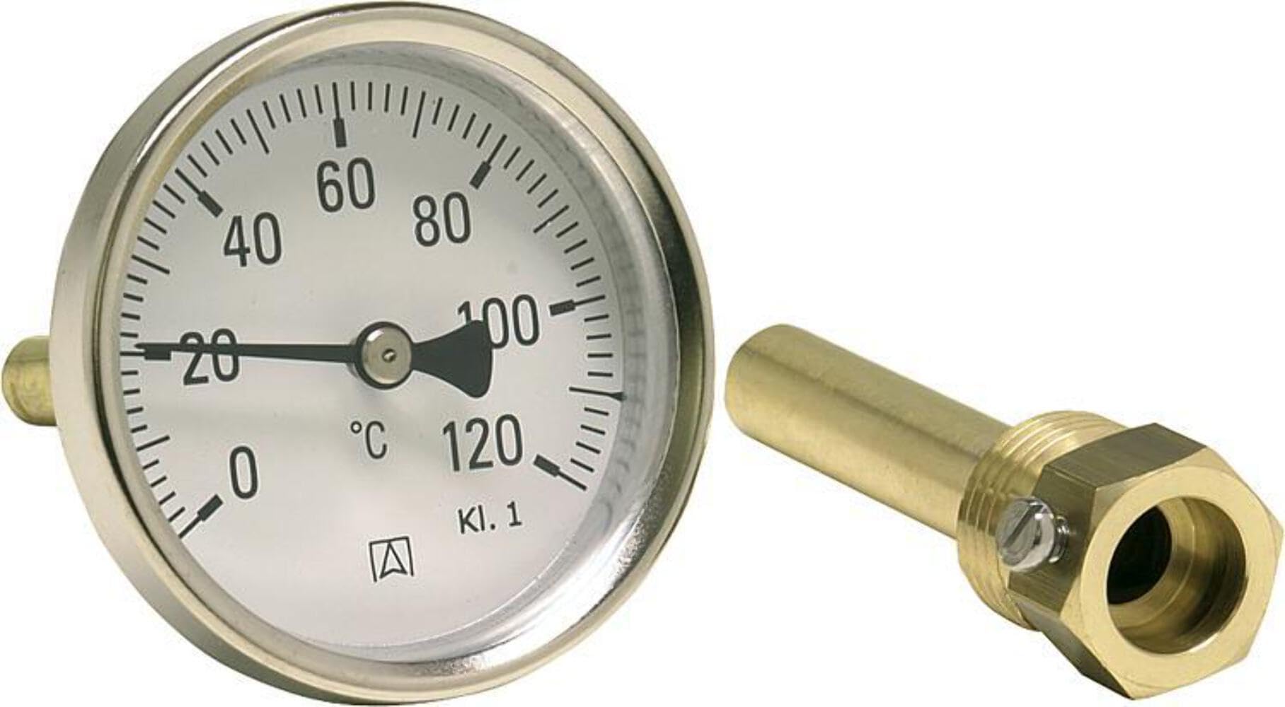 Thermomètre bimétal industriel DN 15 (1/2"), Kl. 0/60°C"BiTh 63 I D211