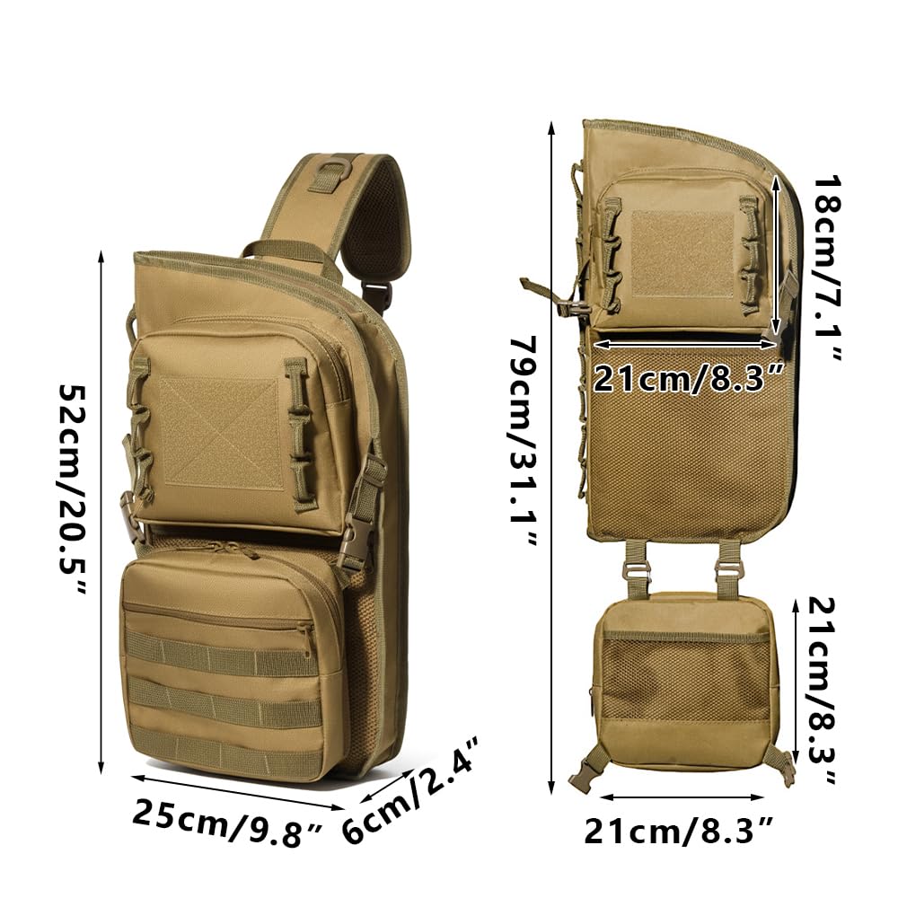 DONGKER Köcher für Pfeile, Erweiterbarem Sling Rucksack für Recurvebogen