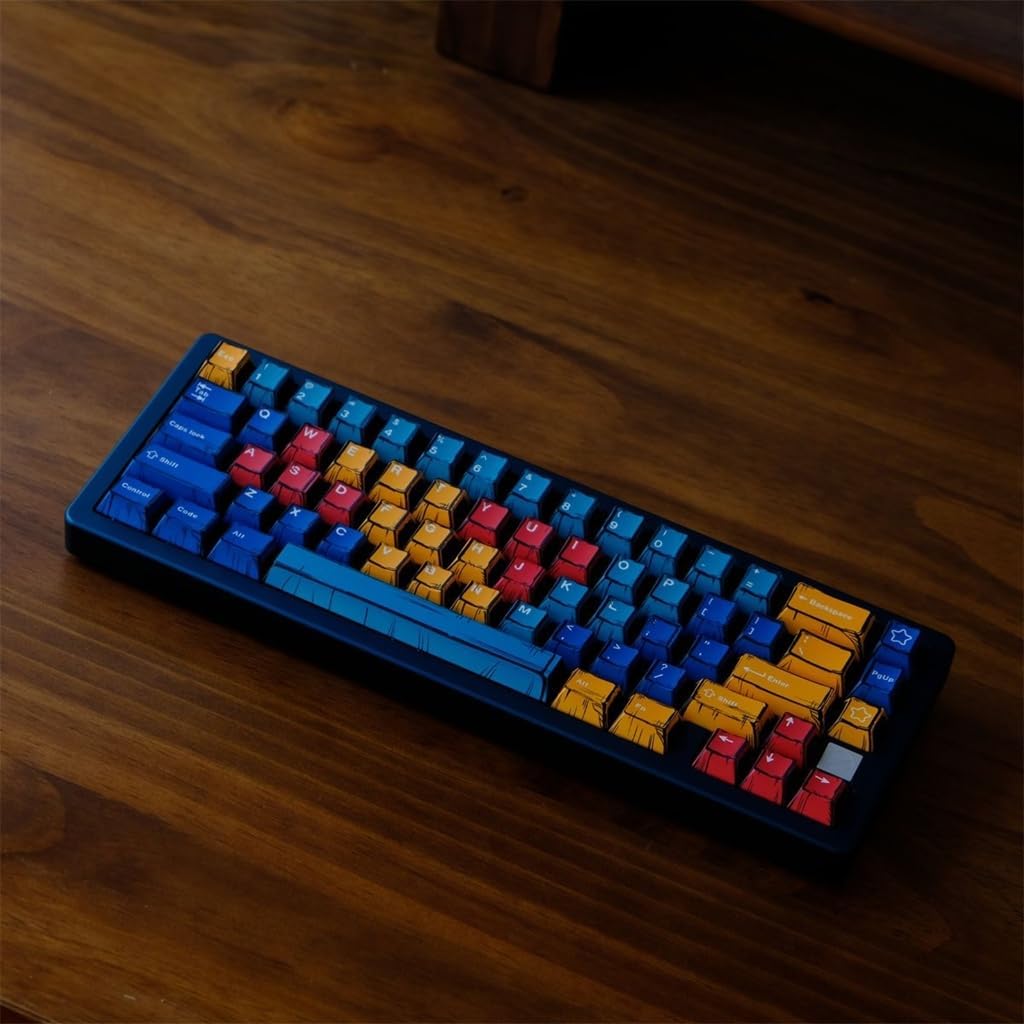 151Keys Palette Comics Keycap Original Profile PBT Dye Subbed Keycaps for Switches Mechanical Keyboards