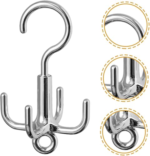 Miniatura 9 de Cabilock Organizador de sombreros con gancho giratorio avanzado para hombres, organizador de cinturón para hombres, ganchos para pantalones, ganchos