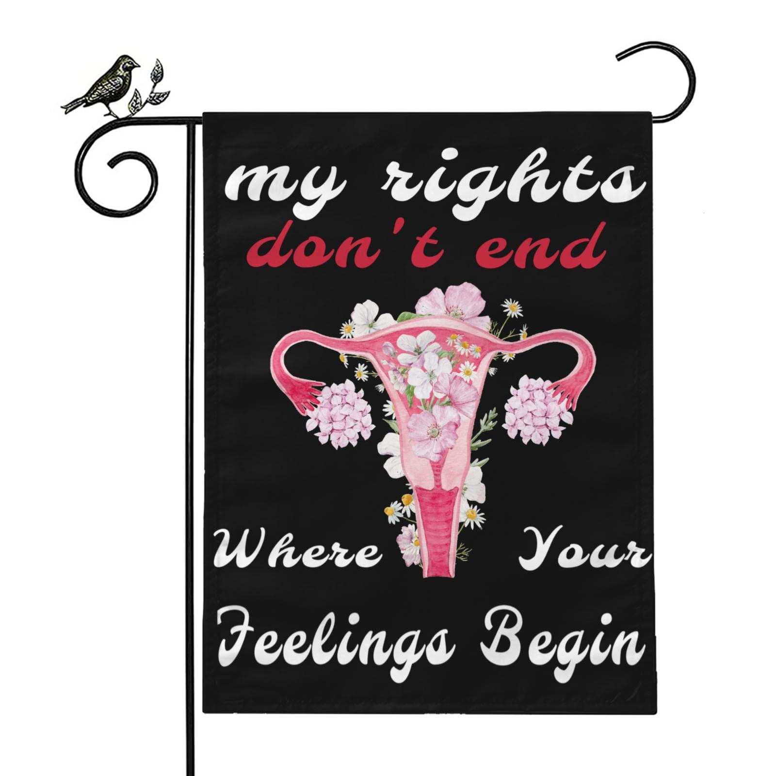 Funny Flags Pro Choice Women's Rights Flags My Rights Don't End Where Your Feelings Begin Flags 12.5''x18'' Outdoor Novelty Flag for Garden12.5''x18'' Ft,Pro Choice Women's Rights Tapestry My Rights Don't End Where Your Feelings Begin Tapestry for Office Funny