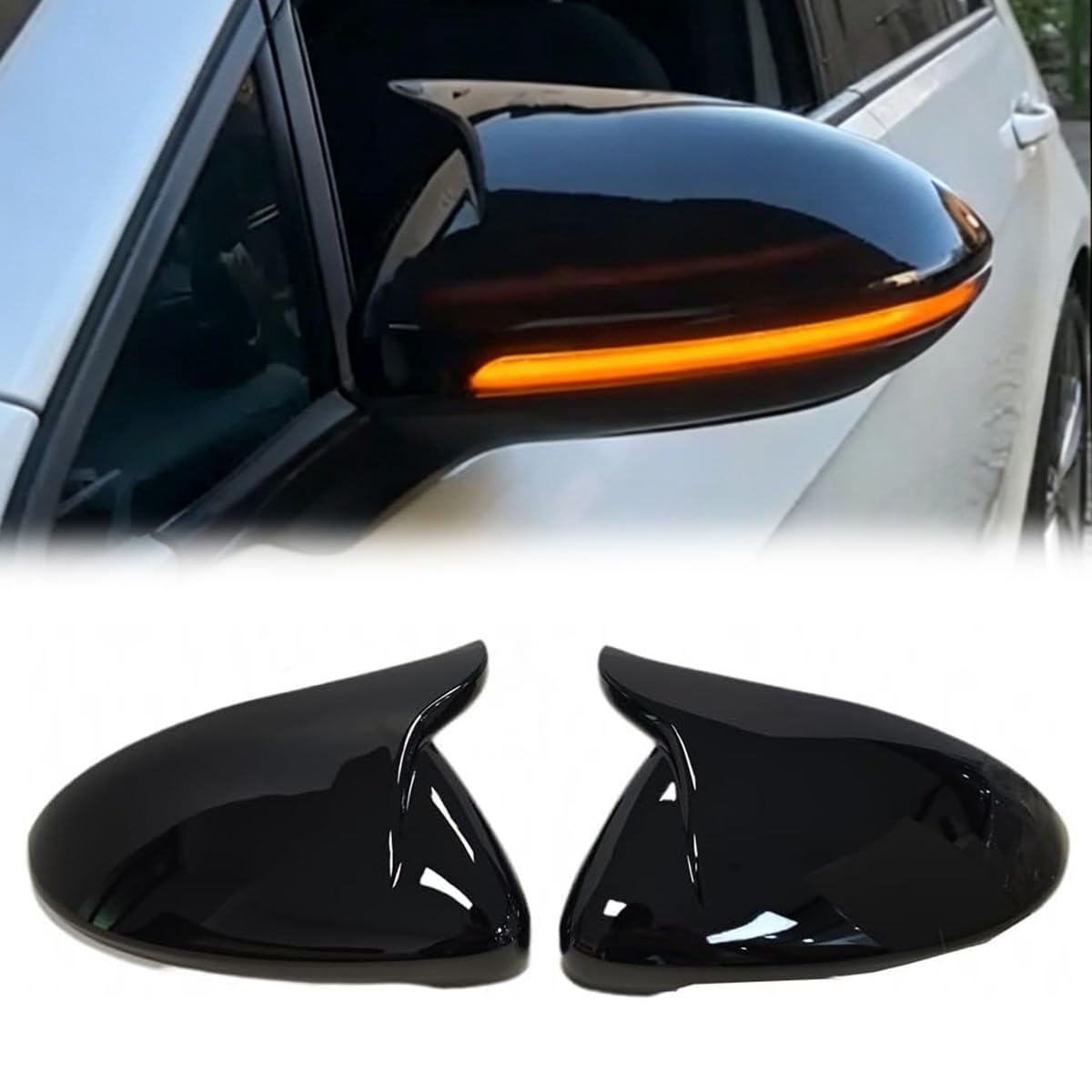 1 coppia di coperchi per specchietti retrovisori auto per VW Golf 7.5 MK7 7 GTD R GTI. Coperchio per specchietto retrovisore, protezione per specchietto retrovisore