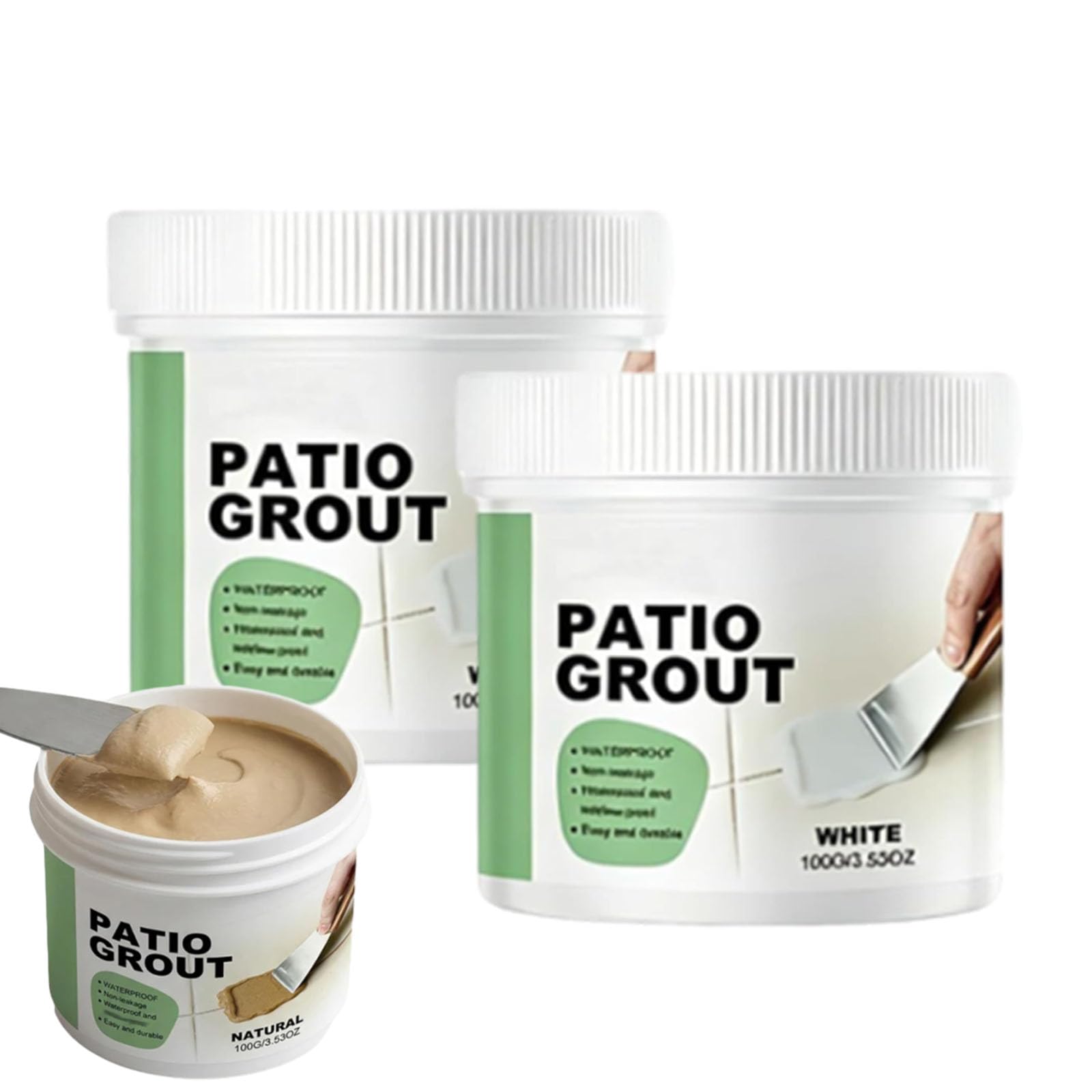 Sovtay Waterproof Patio Grout Filler,3.53oz, Waterproof Tile Grout Filler, Patio Grout Repair Kit for Shower (2pcs)