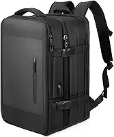 Mochila feminina de viagem grande, impermeável, aprovada como bagagem de mão, para trilha e esportes ao ar livre, B8 - Preto, X- Large