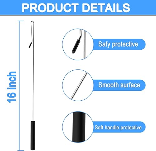 Miniatura 2 de Jakeei Paquete de 4 manijas de marionetas de 16 pulgadas, barra de control de brazo, accesorio de palo de marionetas de metal para marionetas