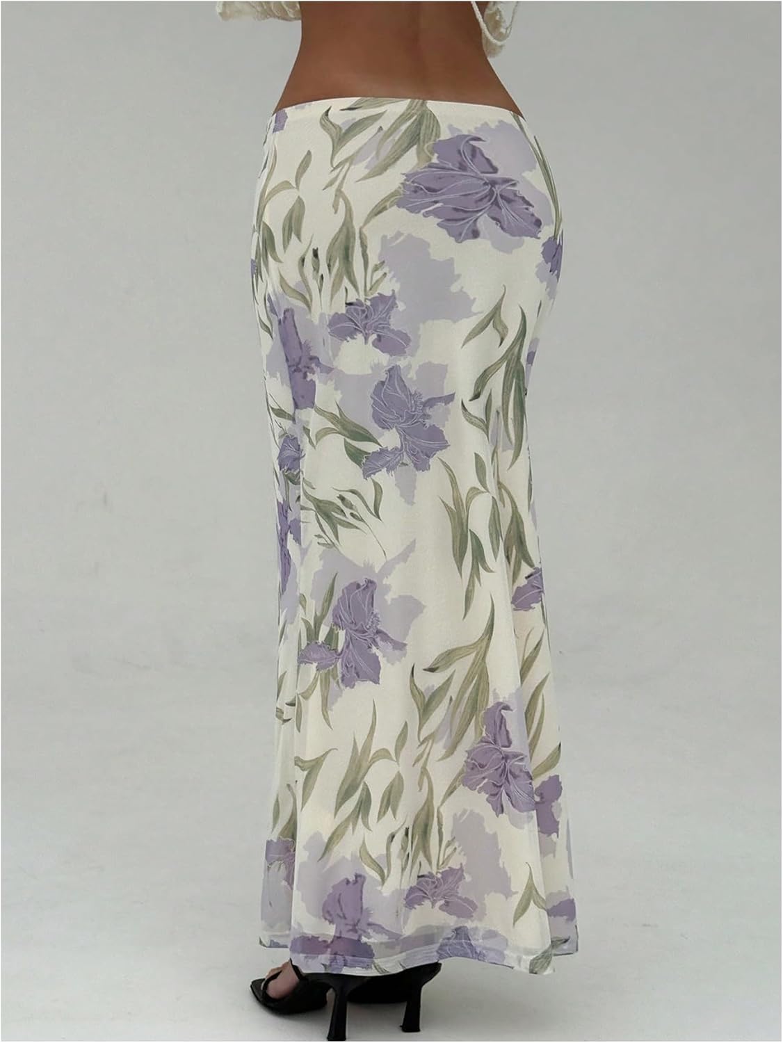 Milumia Women's Boho Floral Bodycon Long Skirt Low Waist Vacation Fishtail Maxi Skirts - Image 3