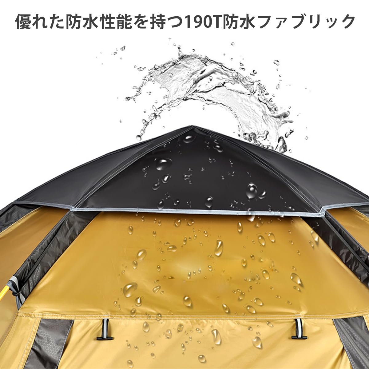 Amazon.co.jp: ワンタッチキャンプテント 二重層 ヘキサゴンドーム