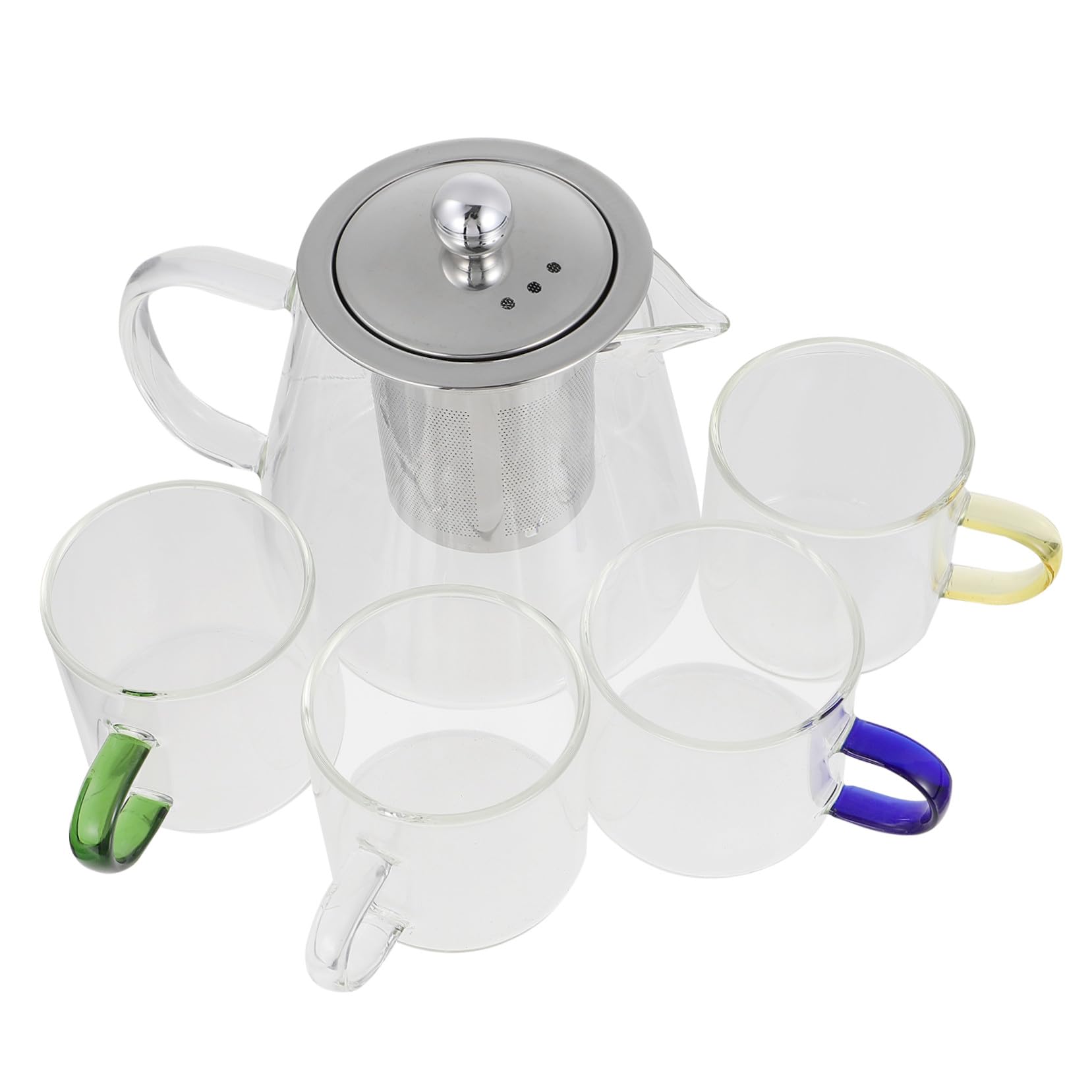 Tetera Colador De Resistente Al Calor Para Tetera Hirviendo Incluye y Tazas Para Preparar Té