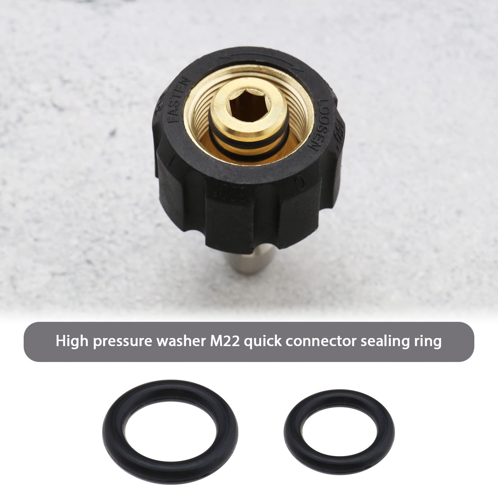 PAGOW O-Ringe Set 100 Stück – Für Hochdruckreiniger, 3/8 & 1/4 Zoll, M22 Schnellanschluss, Aus NBR-Gummi, Hitzebeständig Bis 120°C