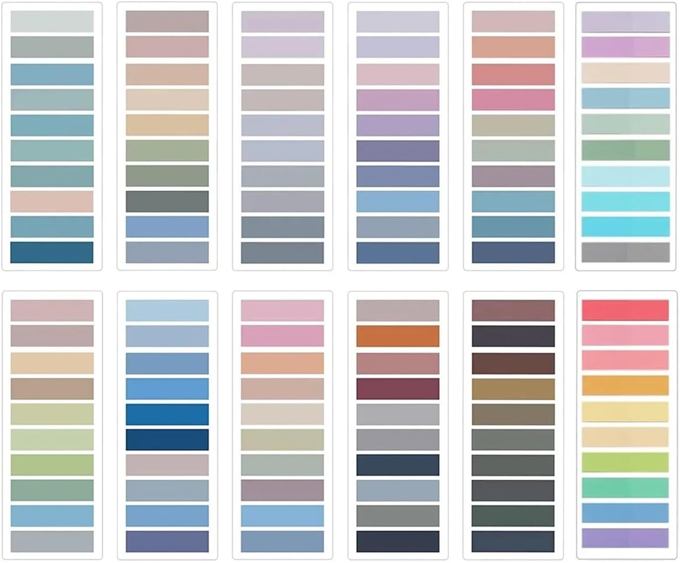 2400Pc Index Tabs Self Adhesive Page Markers Transparent Waterproof Sticky Notes