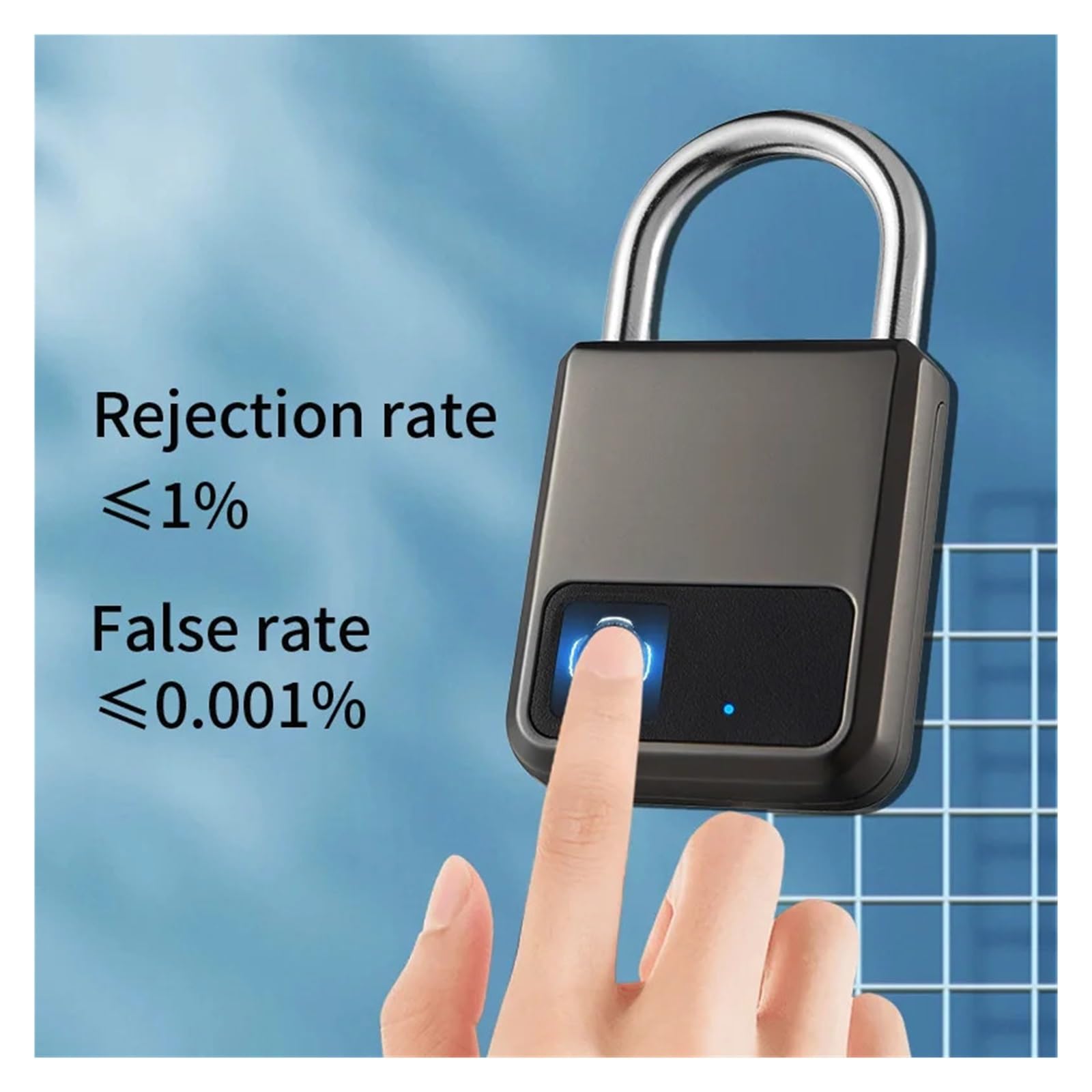 Cadenas À Empreintes Digitales, Clé Électronique Portable, Déverrouillage De Sac, Serrure Bagages, Étanche, Rechargeable par USB, Compatible Intérieur Et Extérieur(Champagne Gold)