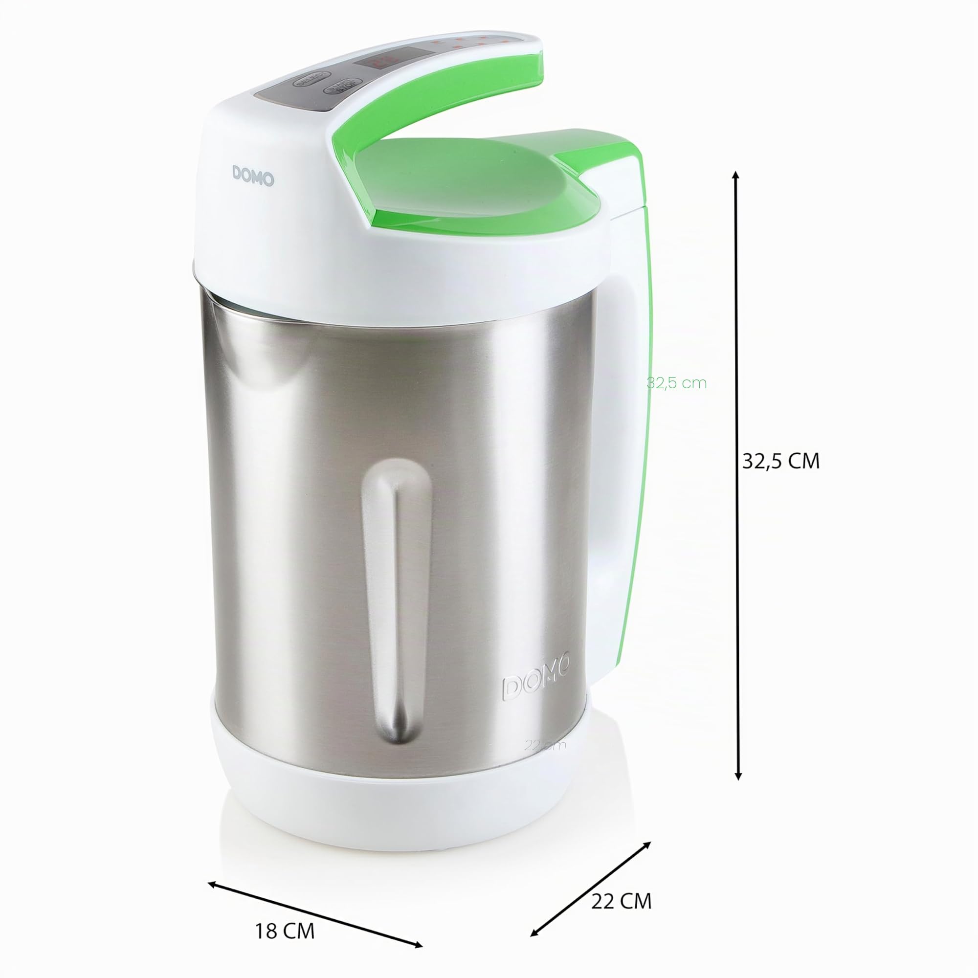 DOMO DO705BL Suppenkocher 2L 6 Programme LED Edelstahl
