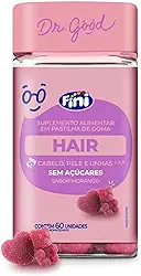 Fini Hair Gummy Sabor Morango 60 Gomas Fini Dr Good