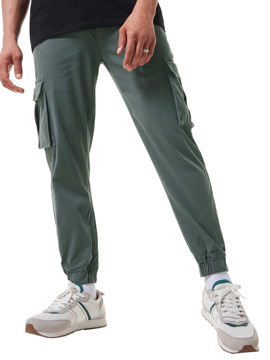 bewakoof Men's Cotton Oversized Fit Joggers | Track pants for man | Lower for man | Trouser for men | Baggy trackpants for men | Multipurpose | Mens Lower Activewear | Utility Pockets | Lightweight & Flexible Elastic Waist | Casual Joggers | Loose Fit-picture-33