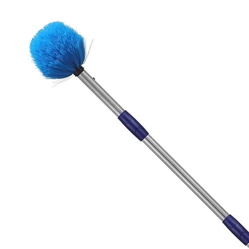 Cobweb Duster with Pole, 4ft Stainless Steel Pole Cobweb Brush