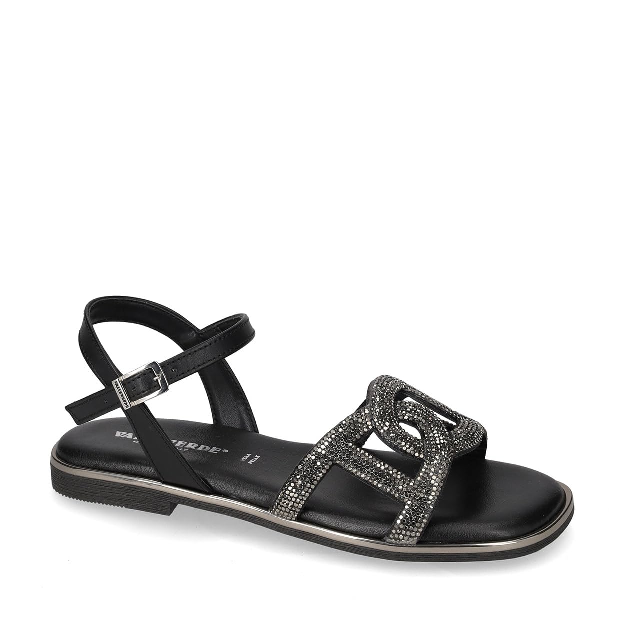 Valleverde 32031 Sandali Cerimonia Donna Strass Tacco Grosso 1Cm Suola Gomma