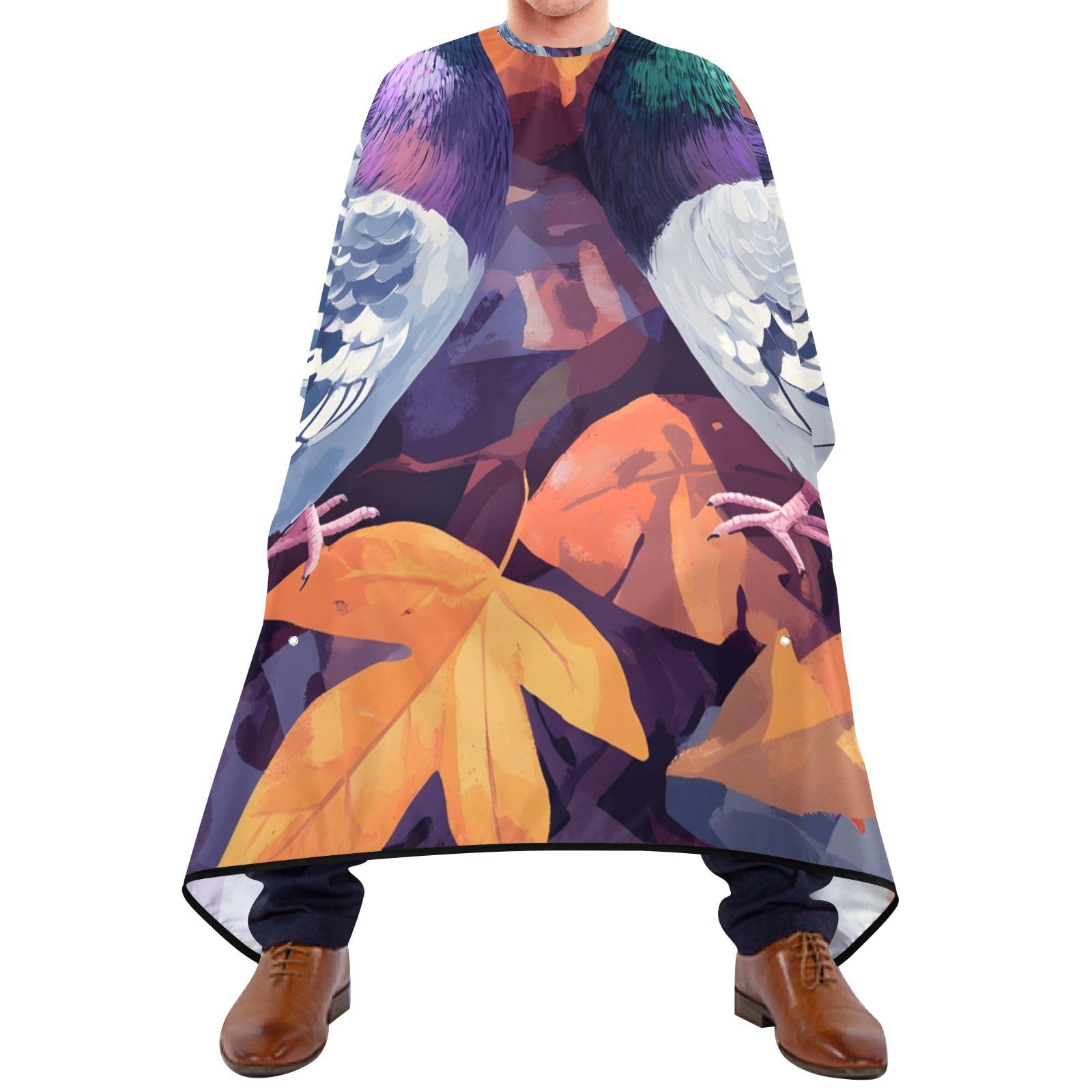 Hezely Two Pigeons Hair Dye Cape, Barber Cape for Adults,Waterproof Salon Cape,Waterproof Hairdressing Styling Hair Cutting, 65