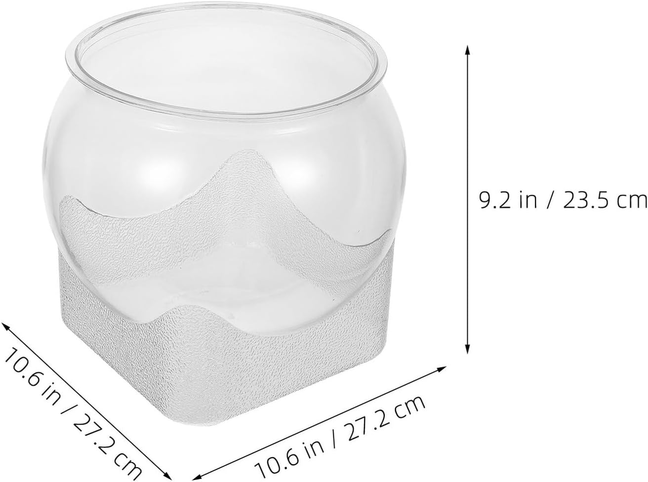 Desktop Aquarium Fish Bowl Unbreakable Plastic Fish Tank with Hydroponic Container Large Multifunctional